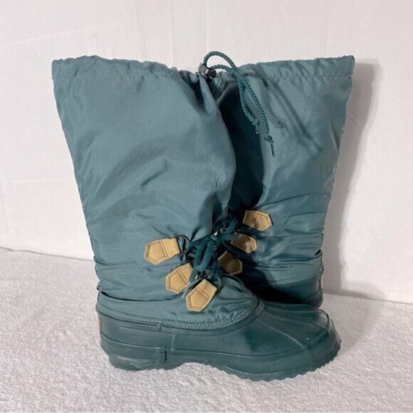 Vintage Sorel Snowlion Green Mid Calf Insulated Winter Boots Snow Boots 8 - Picture 10 of 15